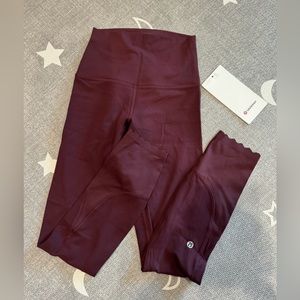 NWT Lululemon align HR pant 25” scallop size 2